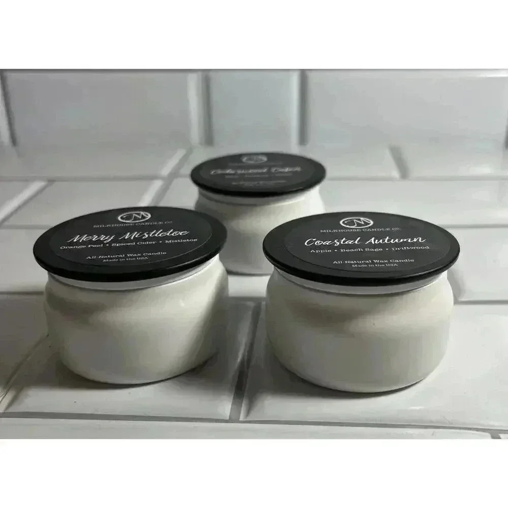3 Milkhouse Candle Company Candles Brand New 1.5 Oz Each Assorted Scents